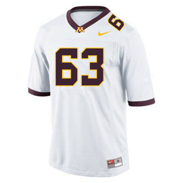 Men #63 Austin Beier Minnesota Golden Gophers College Football Jerseys Sale-White - Click Image to Close